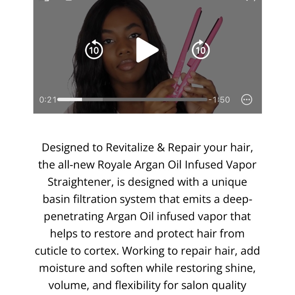 Black Ceramic Hair Straightener with Tourmaline Technology - Picture 6 of 16